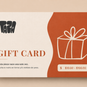 tarjeta giftcard taza